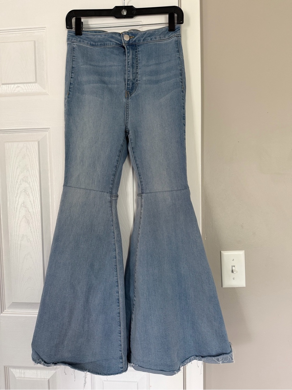 Free People We the Free Blue Flare Bootcut Denim Jeans Blue Lizzie McGuire